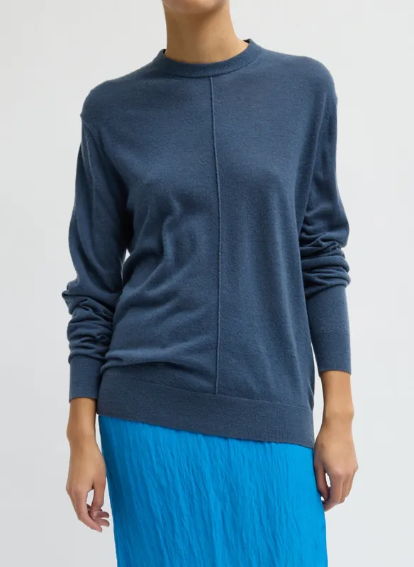 Skinlike Mercerized Wool Crewneck Pullover made by Tibi