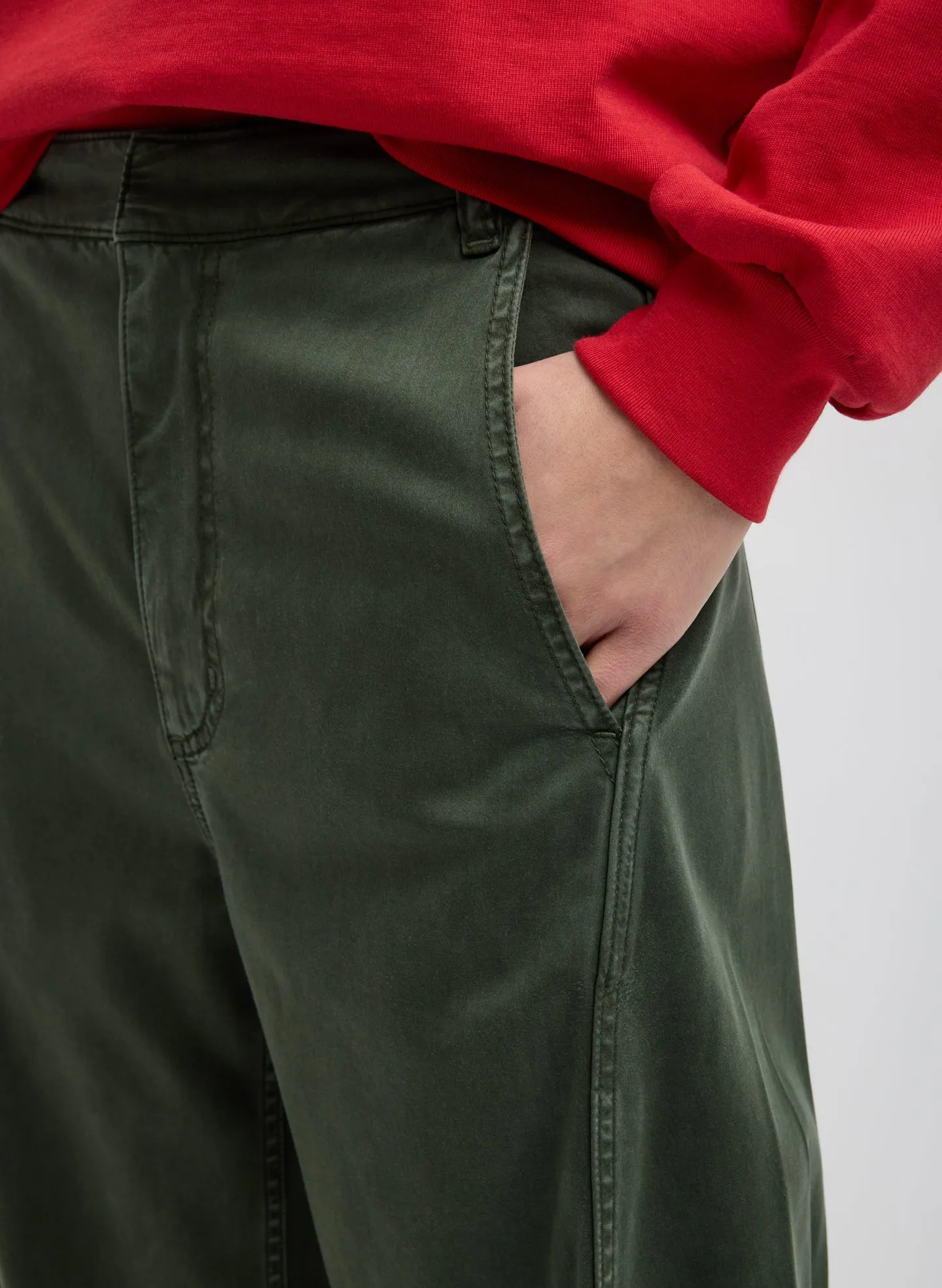 Reactive Garment Dyed Stretch Twill Sid Pant sold by Tibi product image thumbnail 5