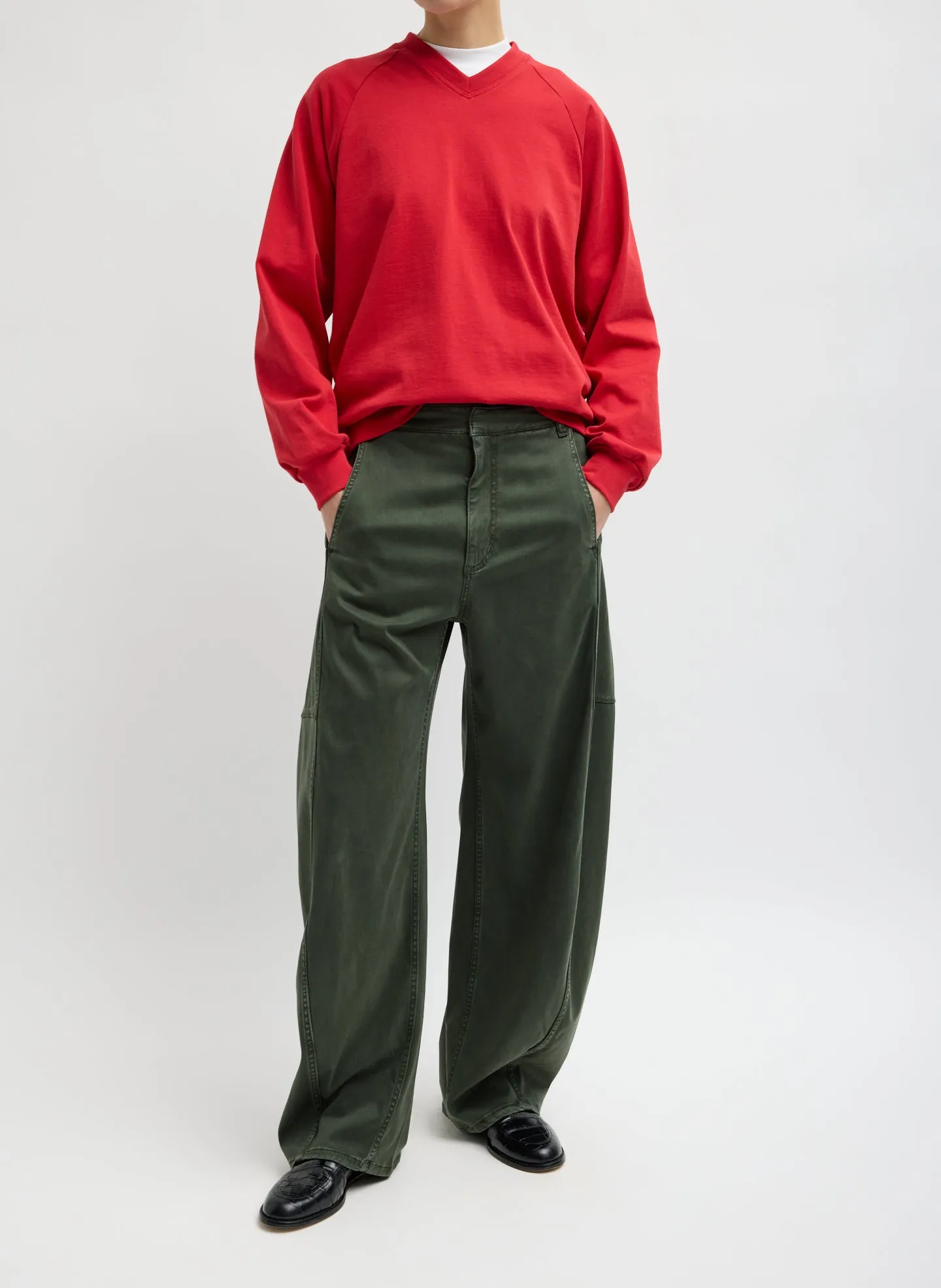 Reactive Garment Dyed Stretch Twill Sid Pant sold by Tibi