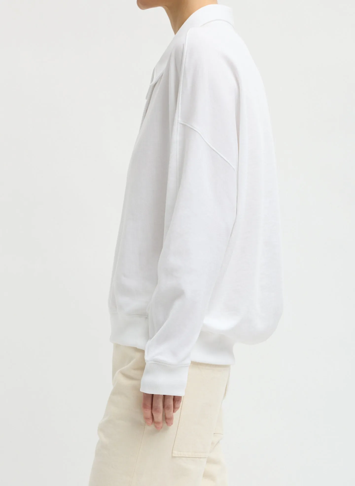 Light Weight Sweatshirting Polo Collar Sweatshirt sold by Tibi product image thumbnail 2