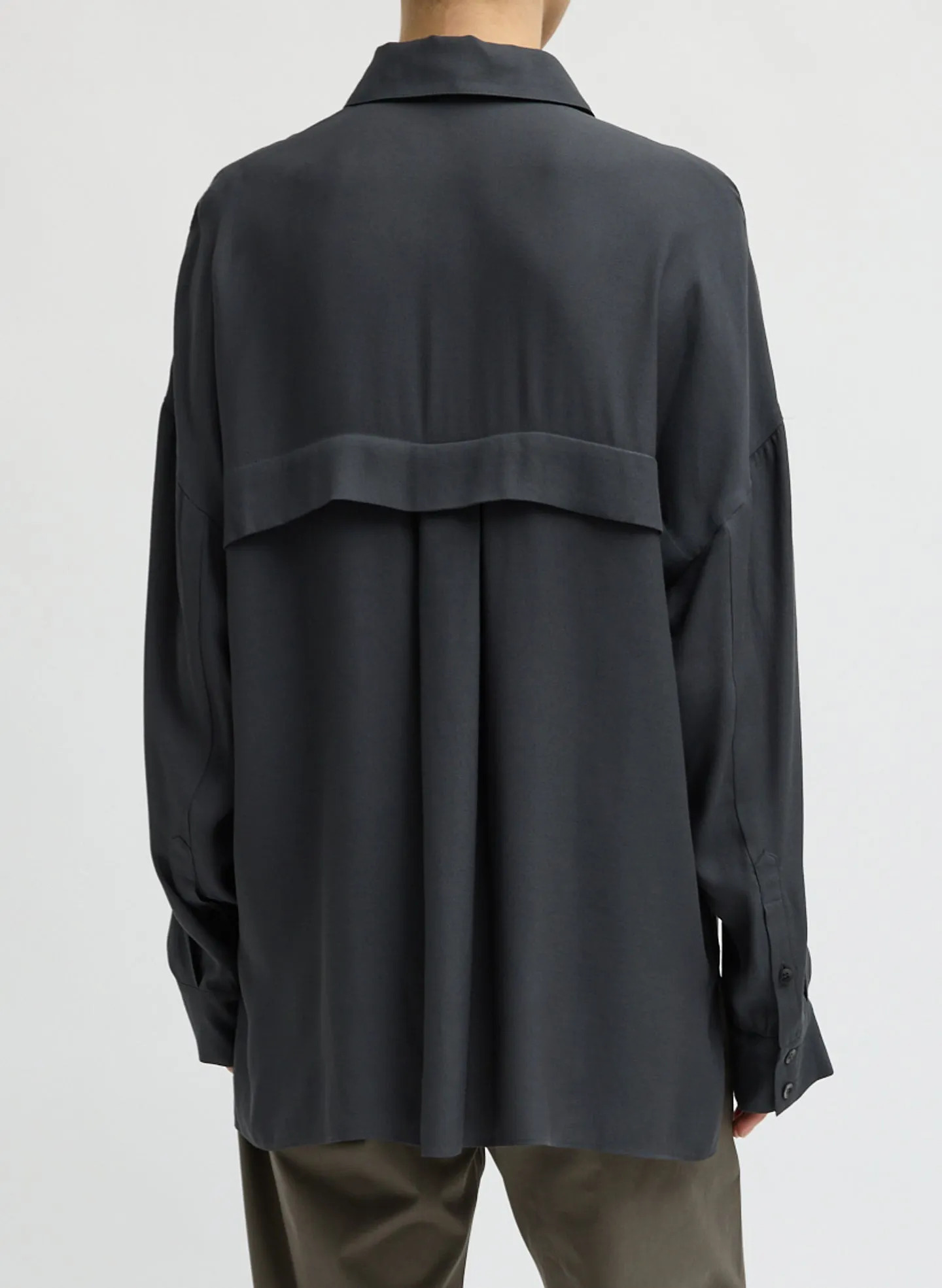 Feather Weight Eco Crepe Oversized Shirt sold by Tibi product image thumbnail 3