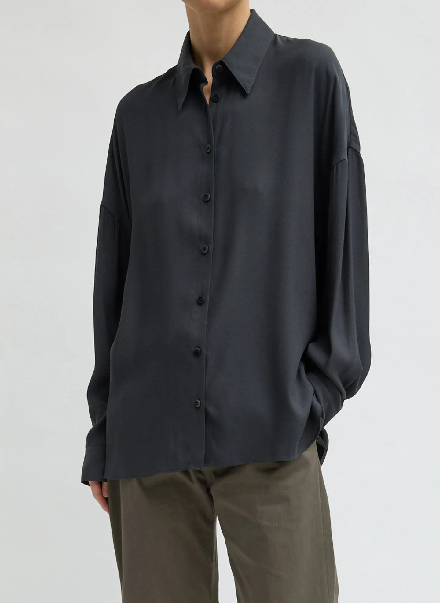 Feather Weight Eco Crepe Oversized Shirt sold by Tibi