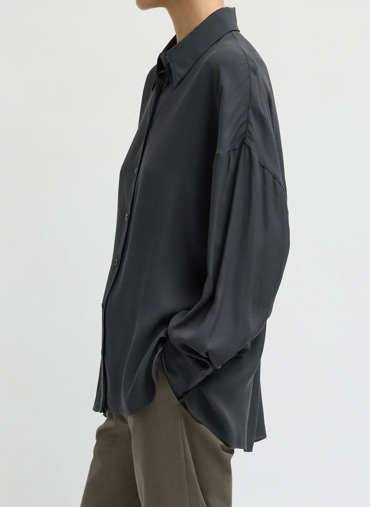 Feather Weight Eco Crepe Oversized Shirt sold by Tibi product image thumbnail 2