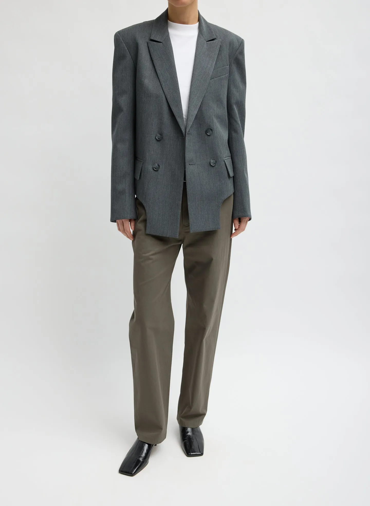Gossamer Wool Melange Blazer sold by Tibi