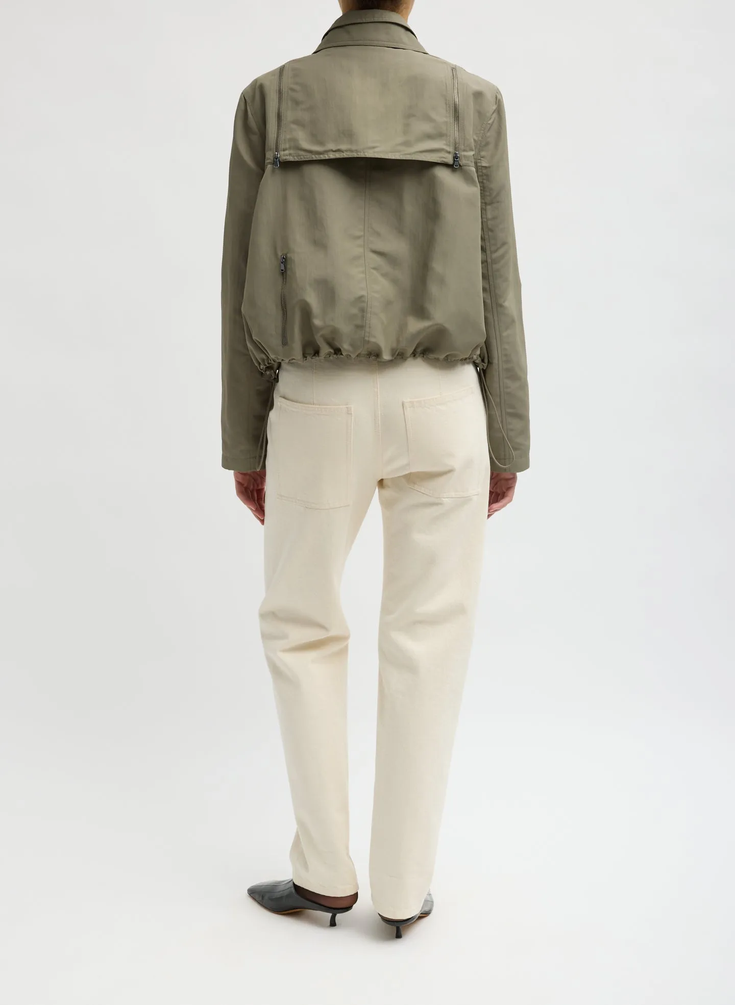 Techy Twill Trapeze Anorak Bomber sold by Tibi product image thumbnail 4