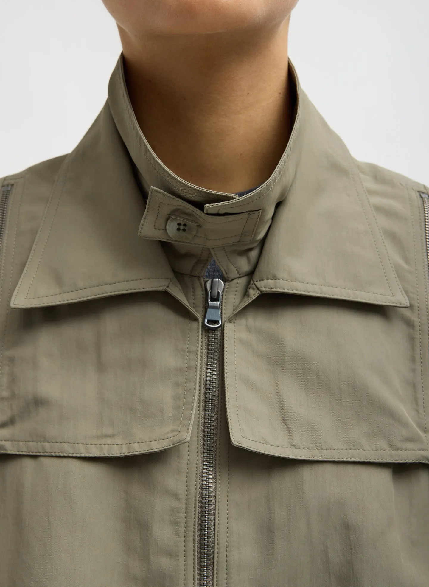 Techy Twill Trapeze Anorak Bomber sold by Tibi product image thumbnail 5