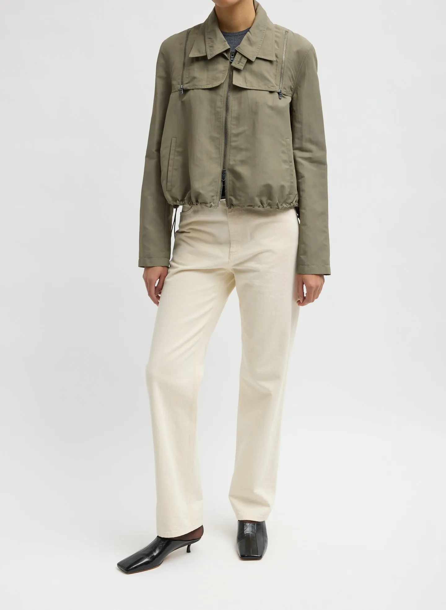 Techy Twill Trapeze Anorak Bomber sold by Tibi