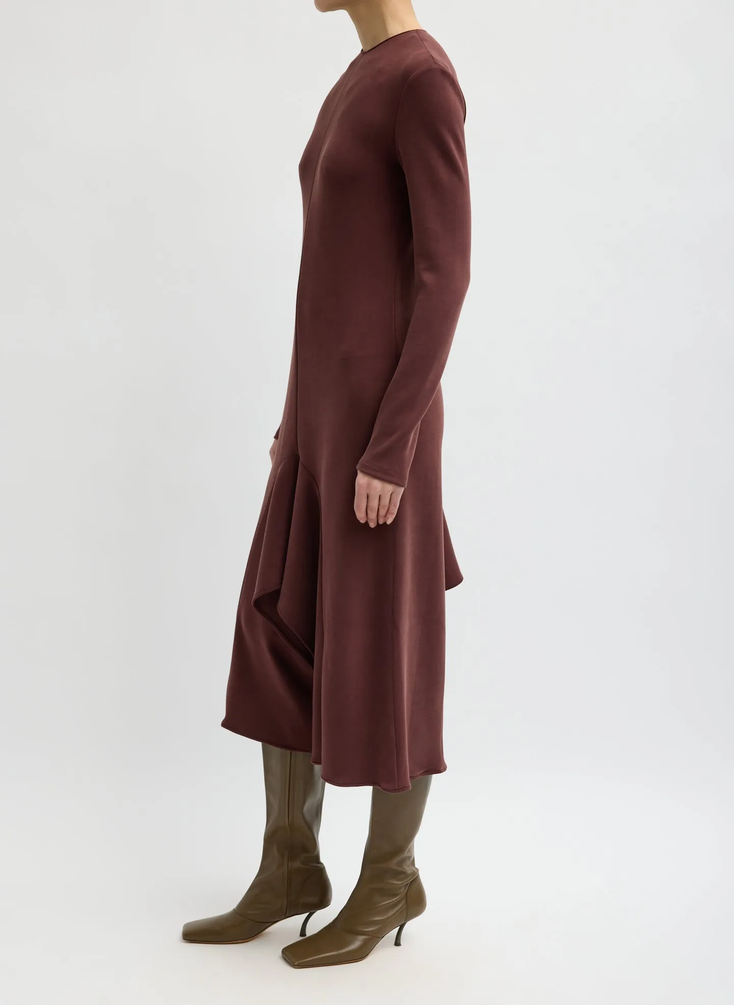 Feather Weight Viscose Neoprene Front Drape Dress sold by Tibi product image thumbnail 3