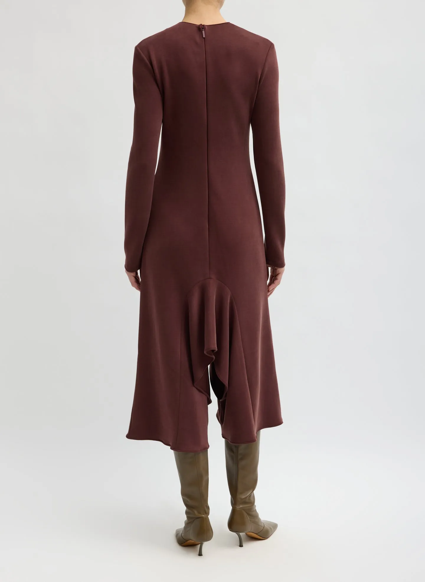 Feather Weight Viscose Neoprene Front Drape Dress sold by Tibi product image thumbnail 4