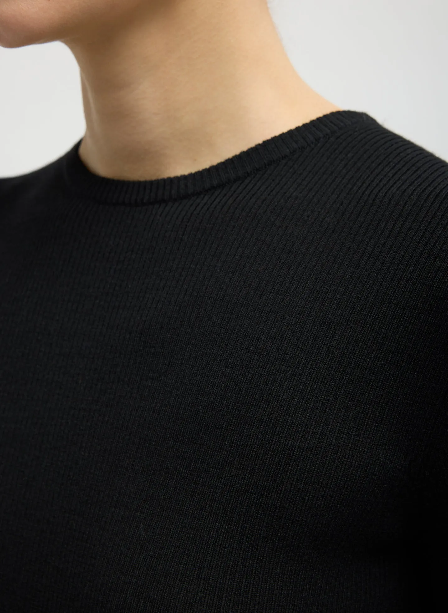Feather Weight Ribbed Crewneck sold by Tibi product image thumbnail 5