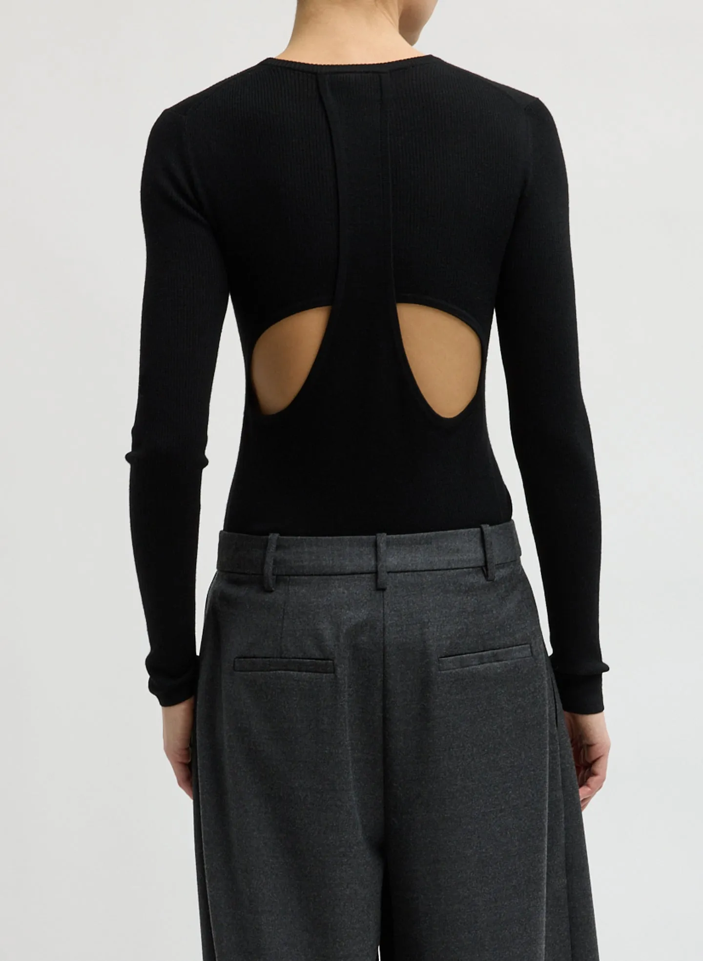 Feather Weight Ribbed Crewneck sold by Tibi product image thumbnail 3