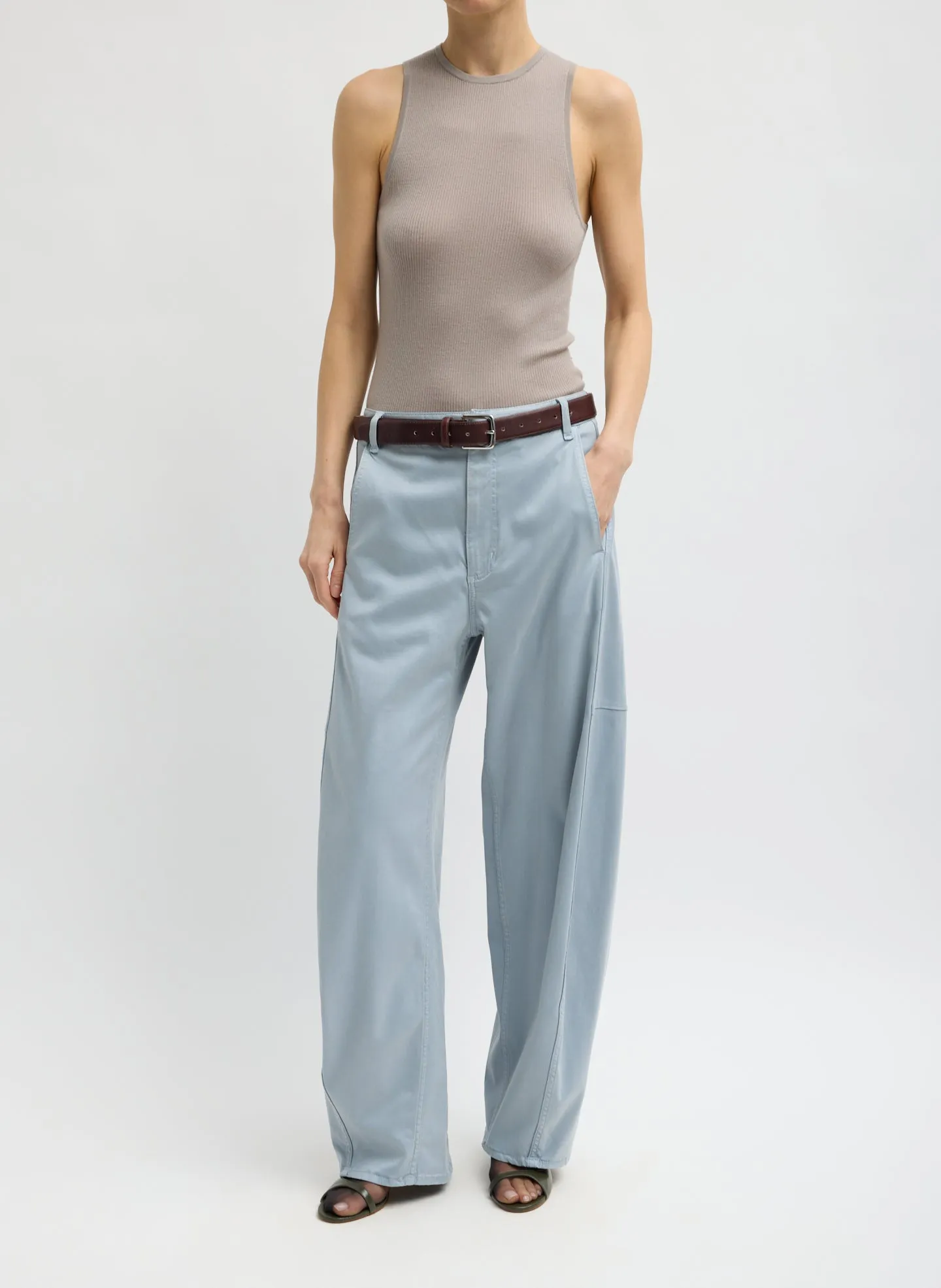 Feather Weight Ribbed Cut Out Tank Top sold by Tibi product image thumbnail 5