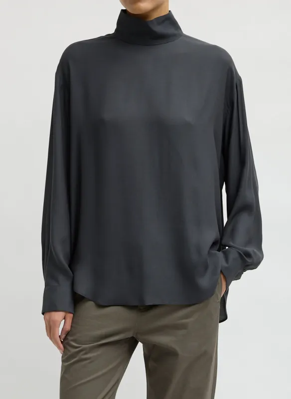 Feather Weight Eco Crepe Funnel Neck Shirt made by Tibi