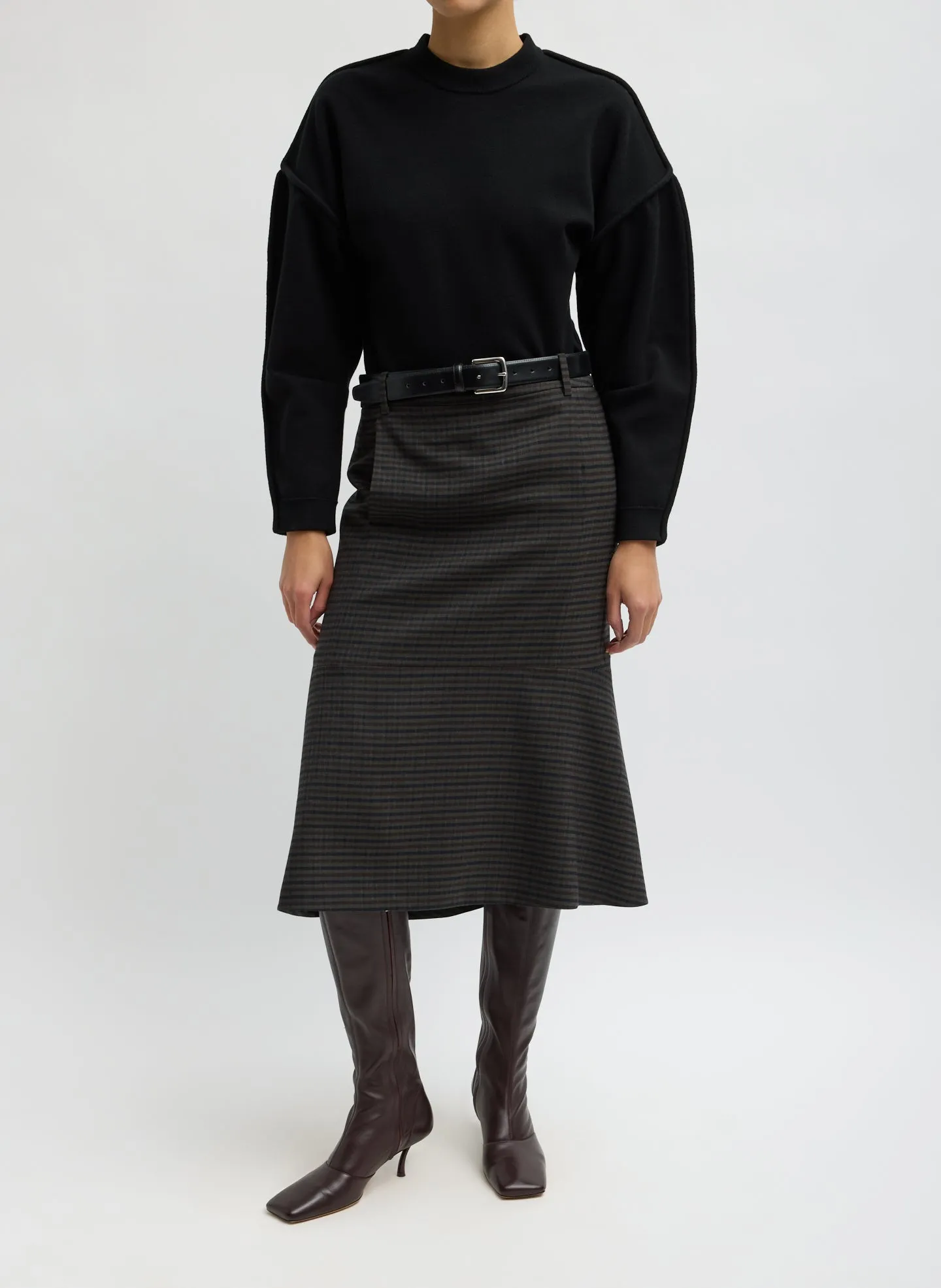 Sculpted Wool Fitted Sweater sold by Tibi product image thumbnail 5