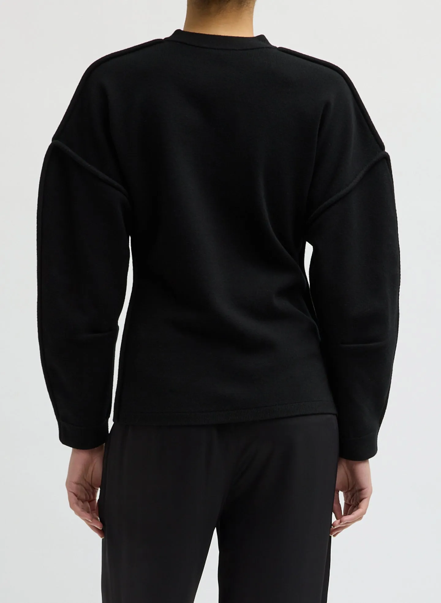 Sculpted Wool Fitted Sweater sold by Tibi product image thumbnail 3