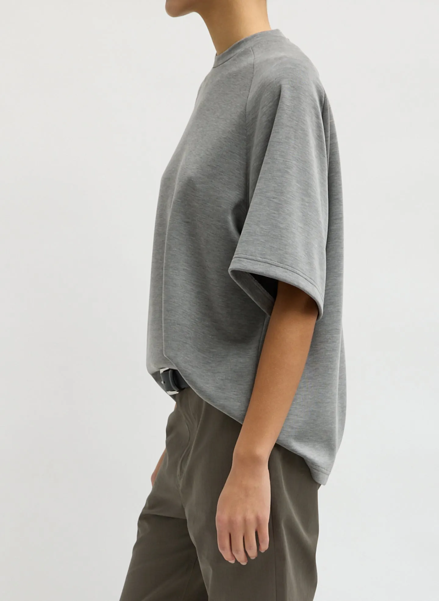 Feather Weight Viscose Neoprene Baseball T-Shirt sold by Tibi product image thumbnail 2