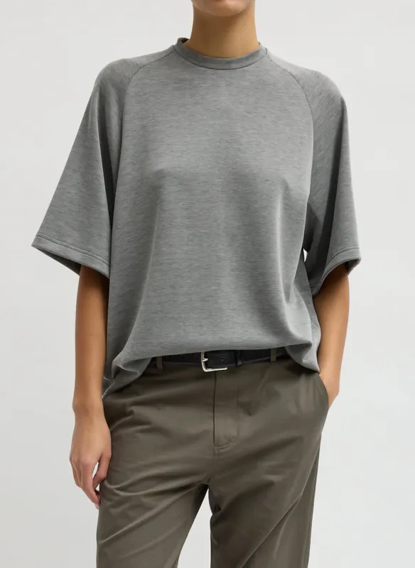 Feather Weight Viscose Neoprene Baseball T-Shirt made by Tibi