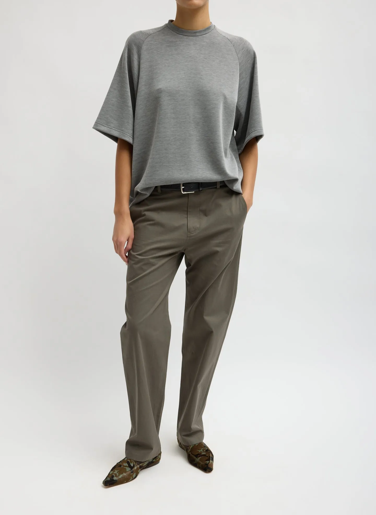 Feather Weight Viscose Neoprene Baseball T-Shirt sold by Tibi product image thumbnail 4