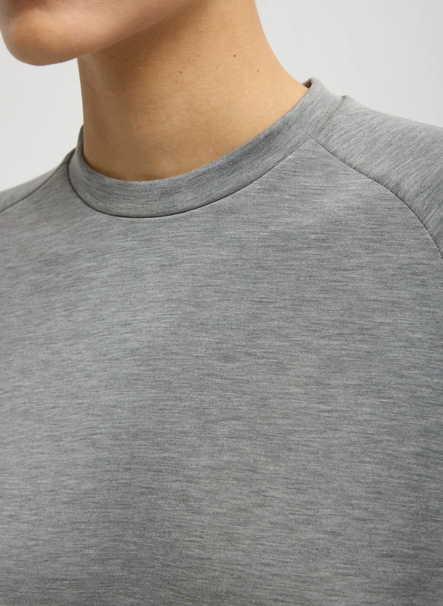 Feather Weight Viscose Neoprene Baseball T-Shirt sold by Tibi product image thumbnail 5