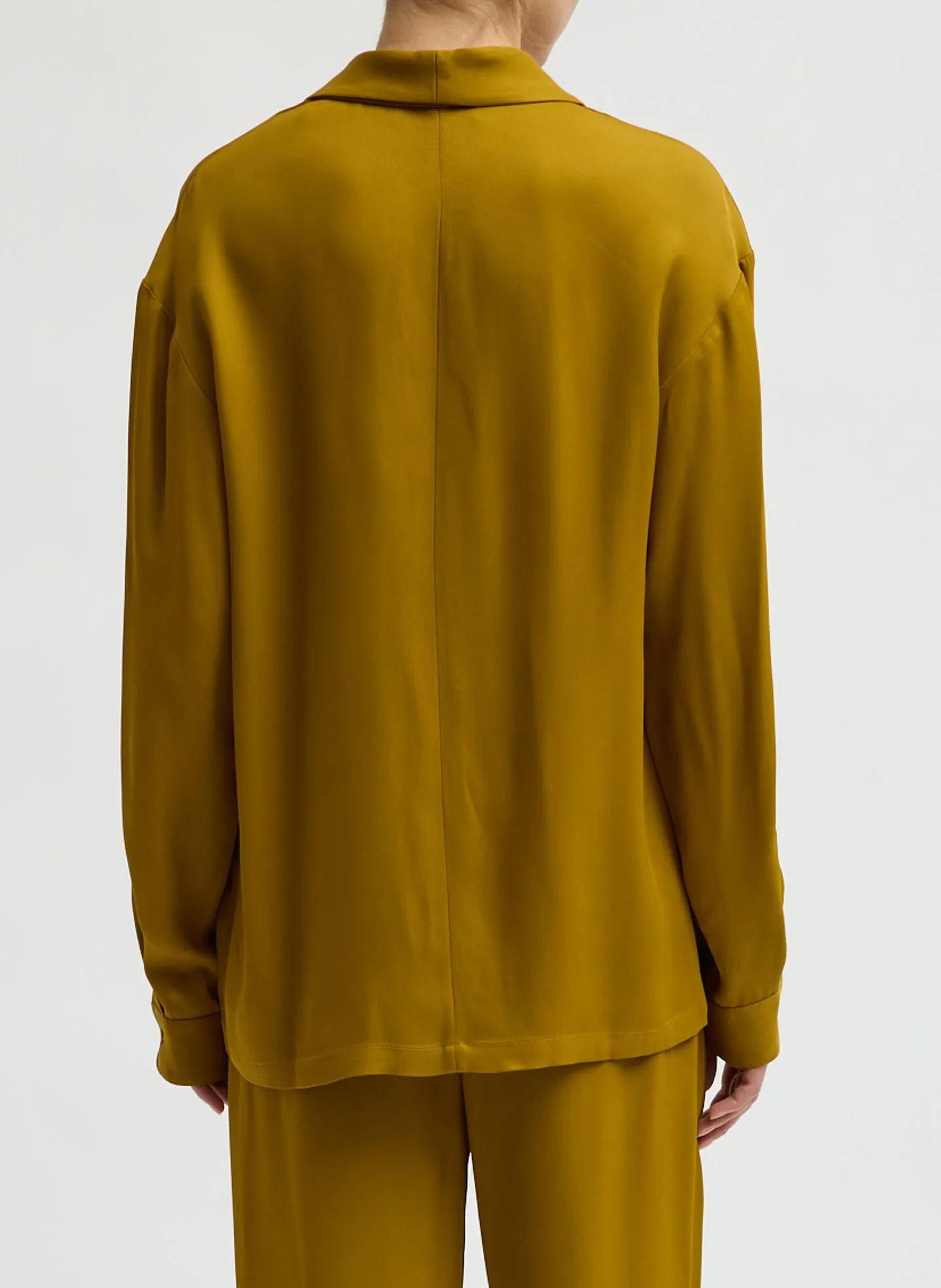 Eco Acetate Viscose Wrap Shirt Jacket sold by Tibi product image thumbnail 4