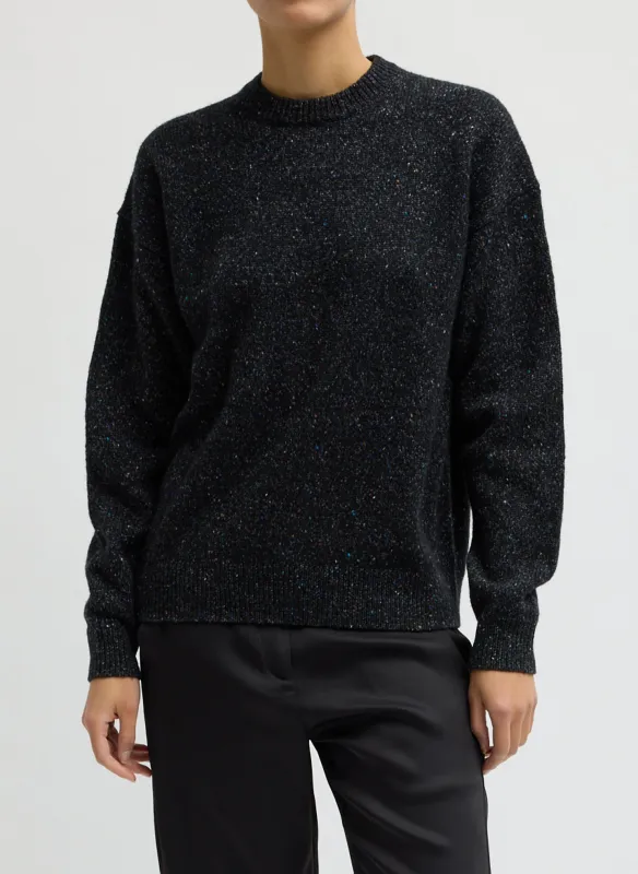 Speckled Tweed Crewneck Easy Pullover made by Tibi
