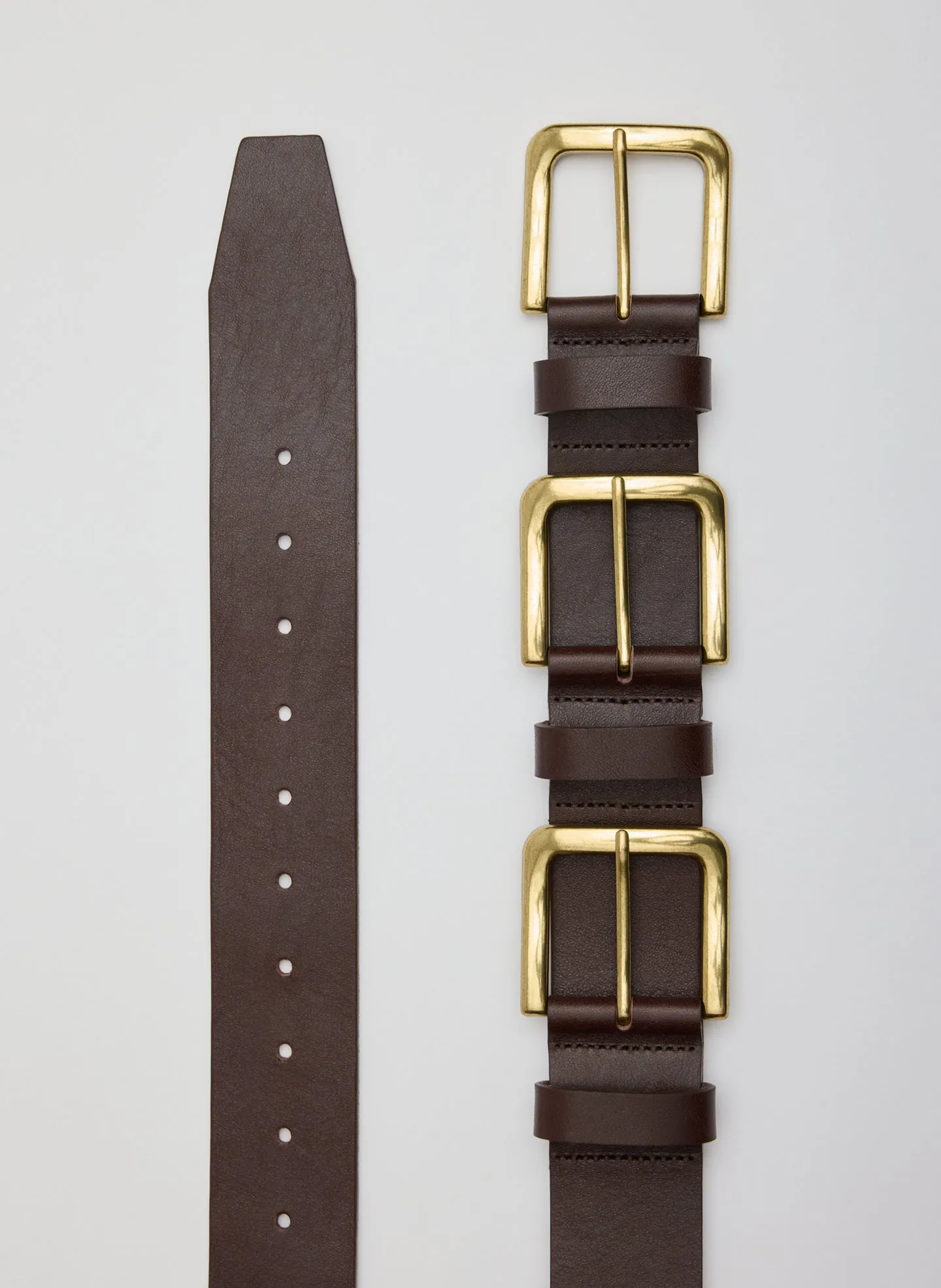 Triple Buckle Arthur Leather Belt sold by Tibi product image thumbnail 3