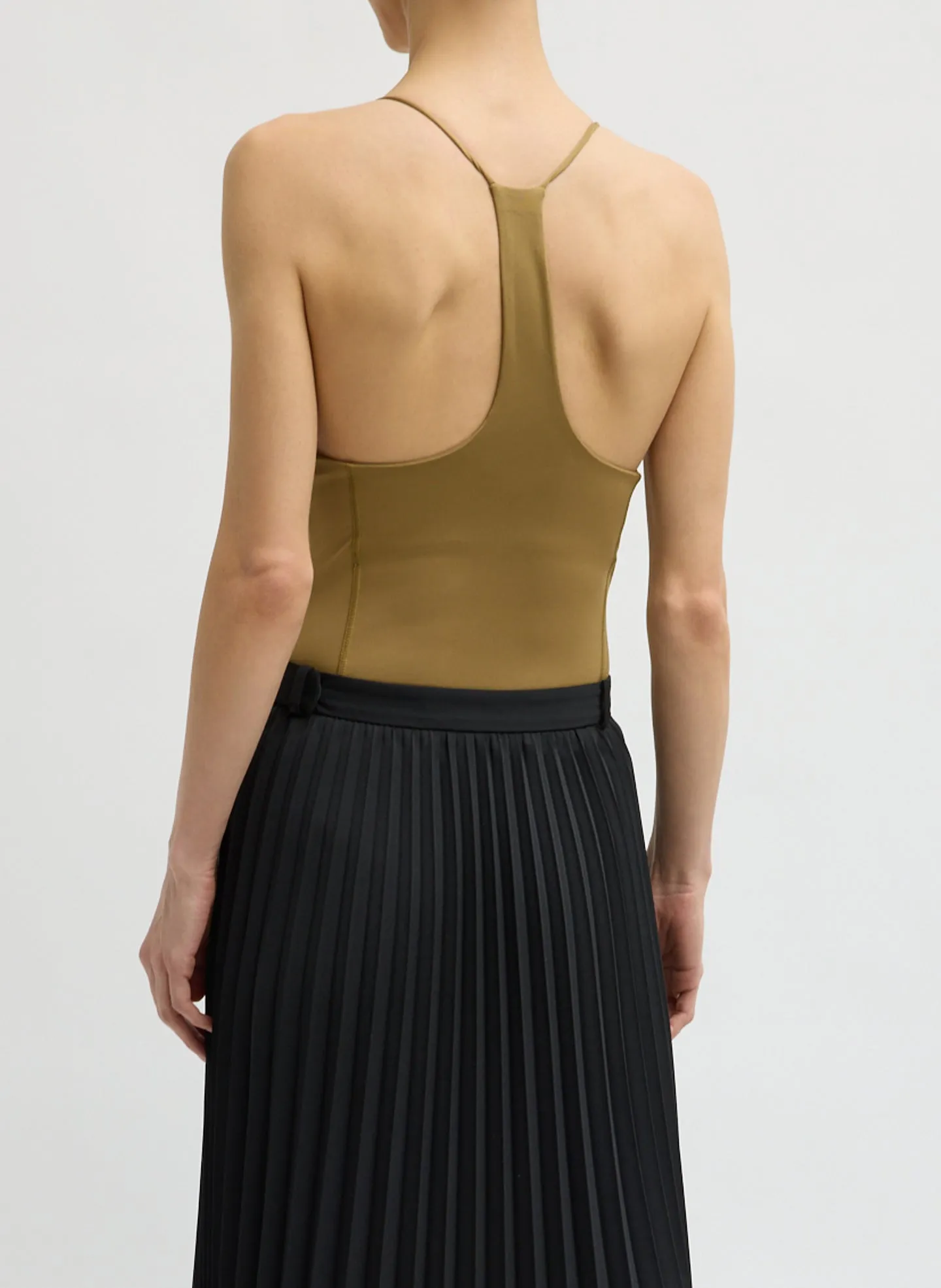 Stretch Light Weight Tech Knit Racerback Bodysuit sold by Tibi product image thumbnail 3