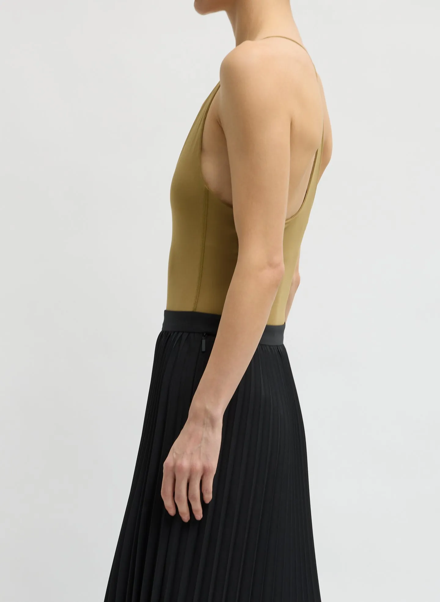 Stretch Light Weight Tech Knit Racerback Bodysuit sold by Tibi product image thumbnail 2