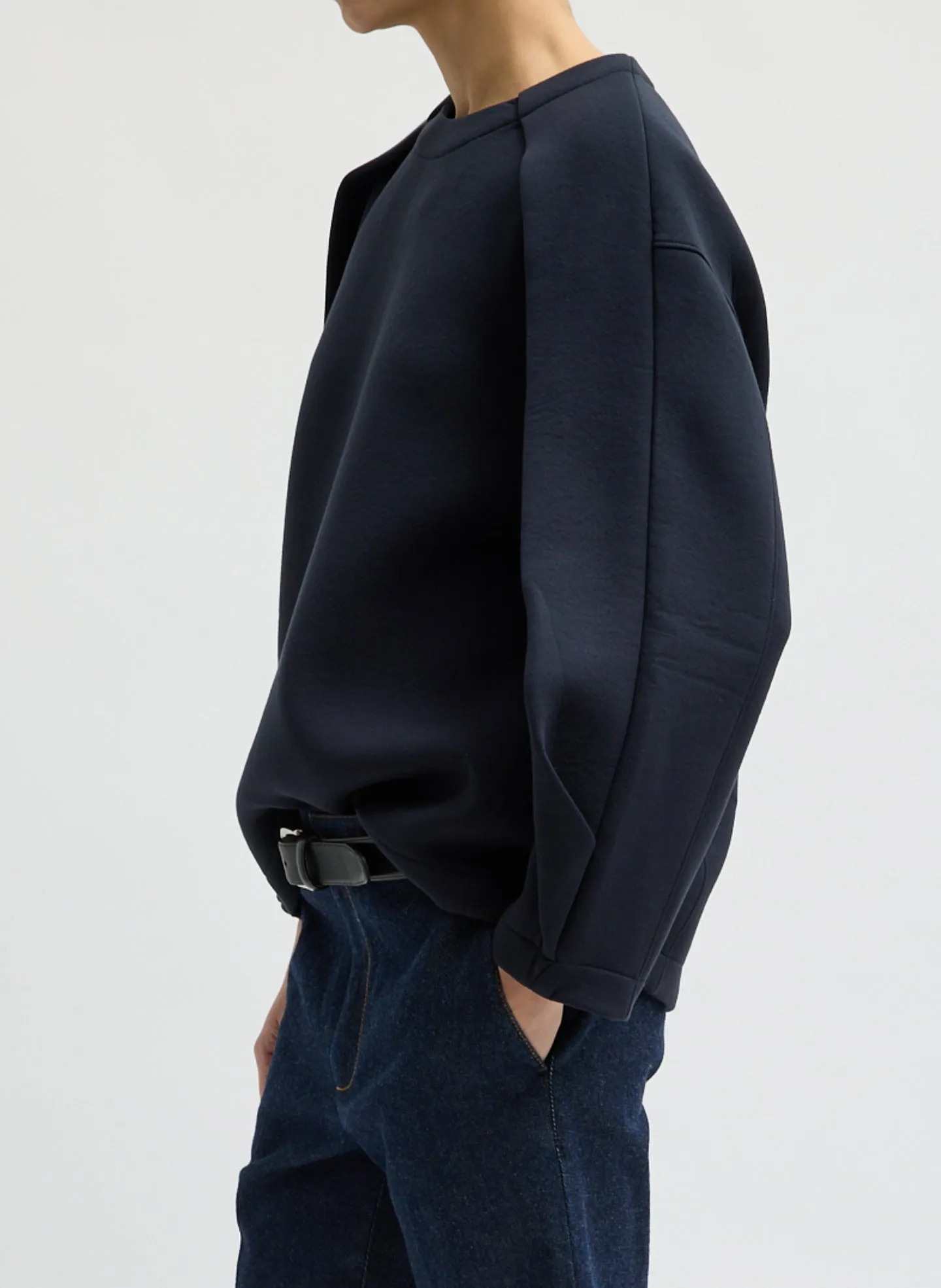 Bonded Viscose Crewneck with Folded Panel sold by Tibi product image thumbnail 2