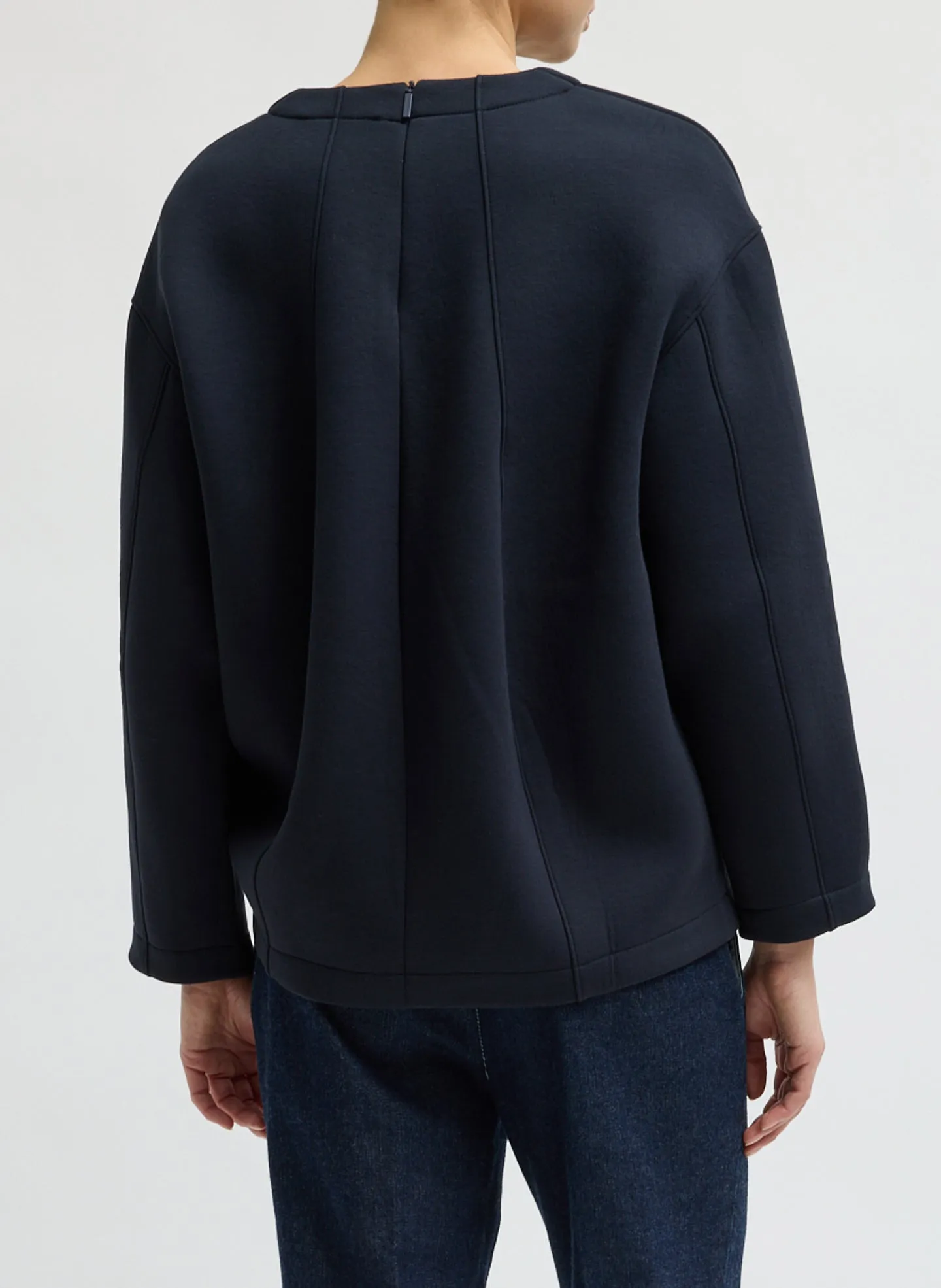 Bonded Viscose Crewneck with Folded Panel sold by Tibi product image thumbnail 3