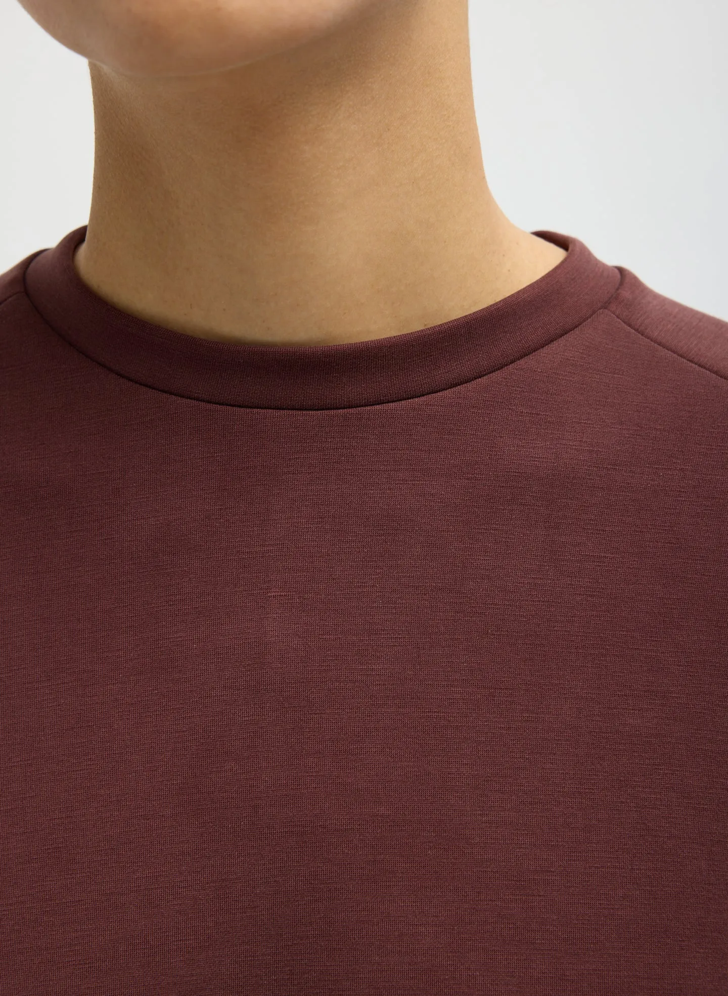 Feather Weight Viscose Neoprene Baseball T-Shirt sold by Tibi product image thumbnail 5