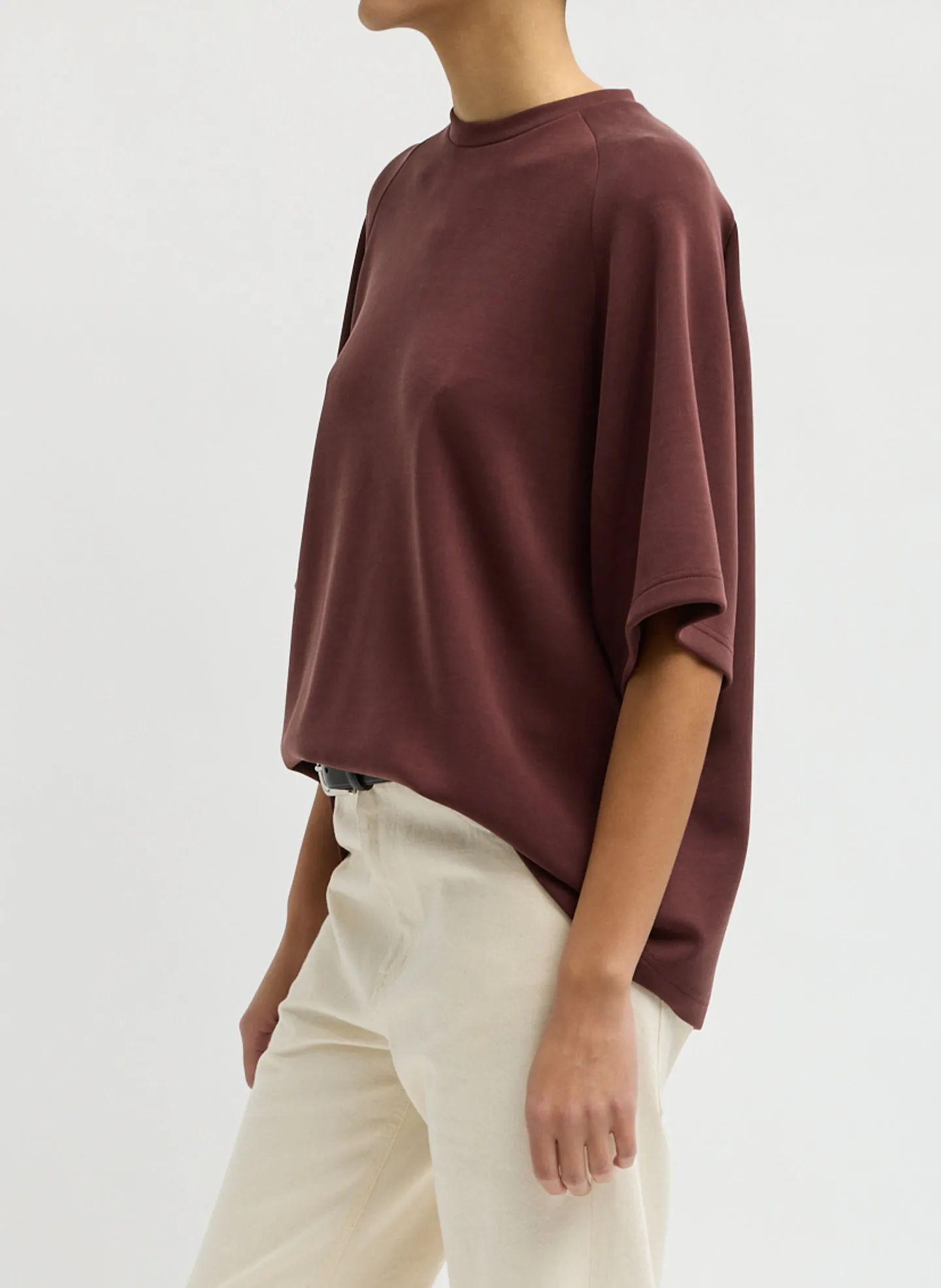 Feather Weight Viscose Neoprene Baseball T-Shirt sold by Tibi product image thumbnail 2