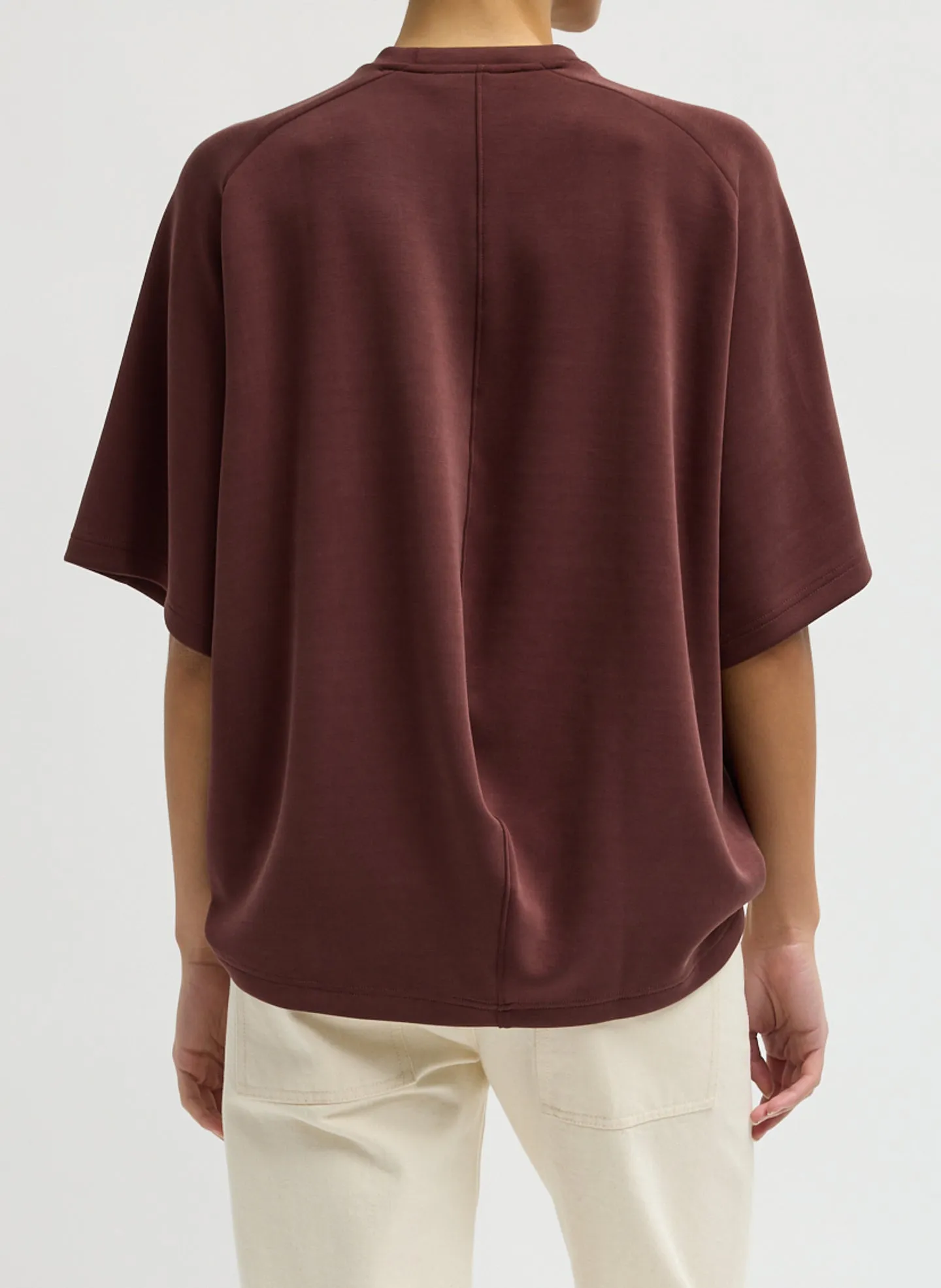 Feather Weight Viscose Neoprene Baseball T-Shirt sold by Tibi product image thumbnail 3