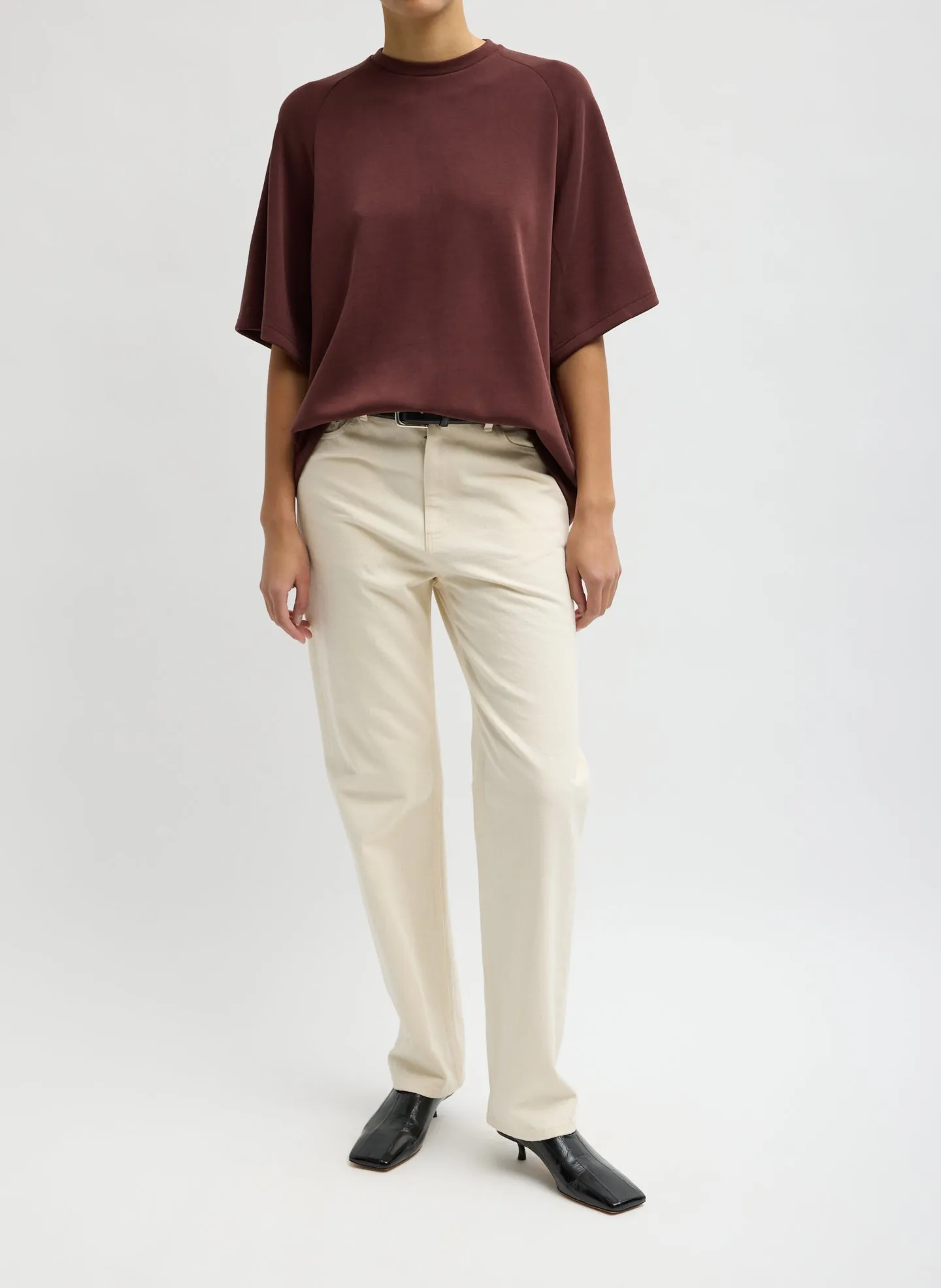 Feather Weight Viscose Neoprene Baseball T-Shirt sold by Tibi product image thumbnail 4