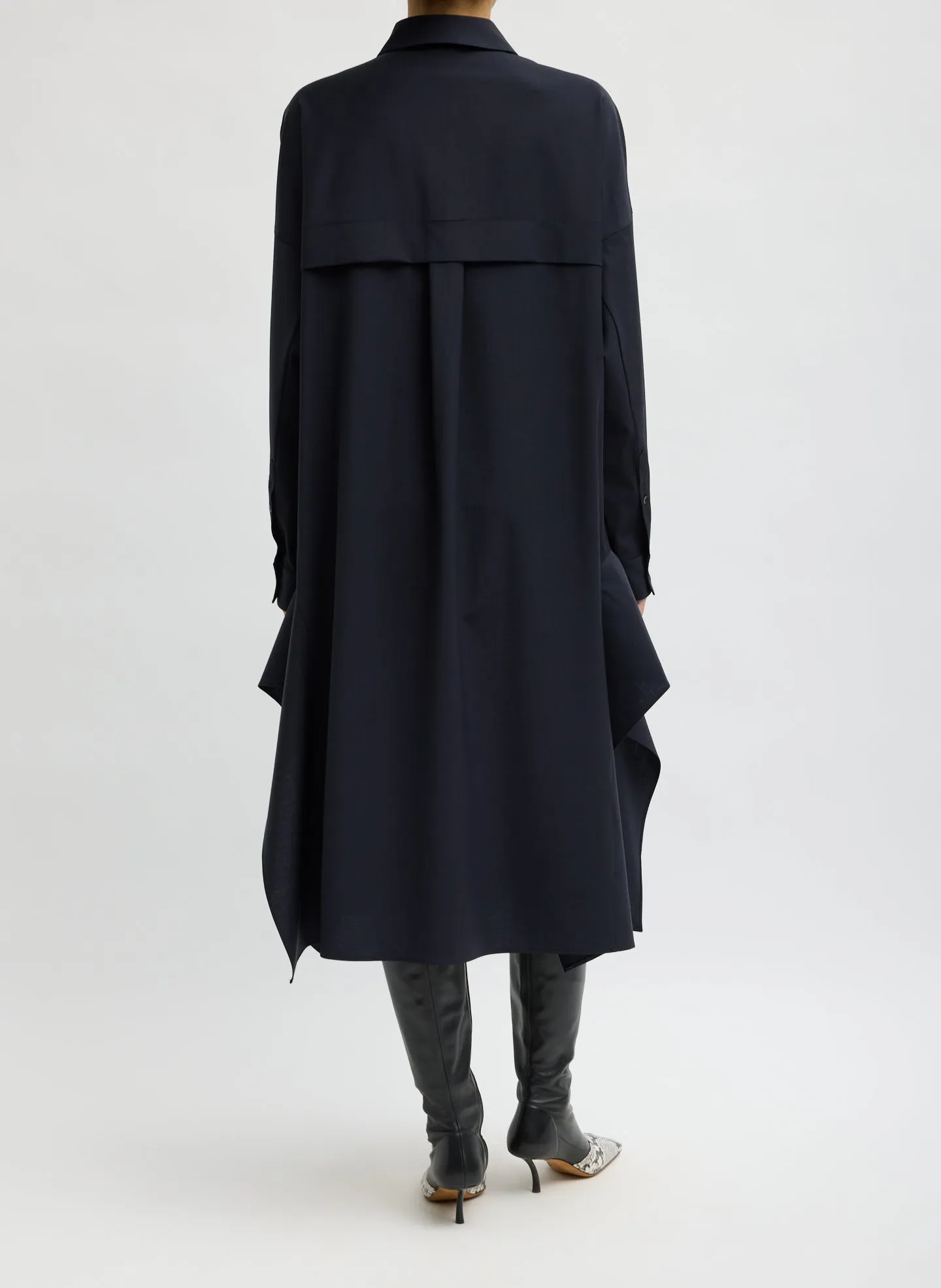 Tropical Wool Shirtdress with Side Drape sold by Tibi product image thumbnail 3