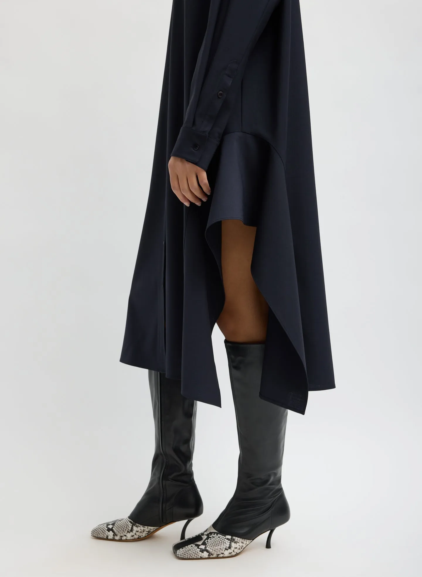Tropical Wool Shirtdress with Side Drape sold by Tibi product image thumbnail 5
