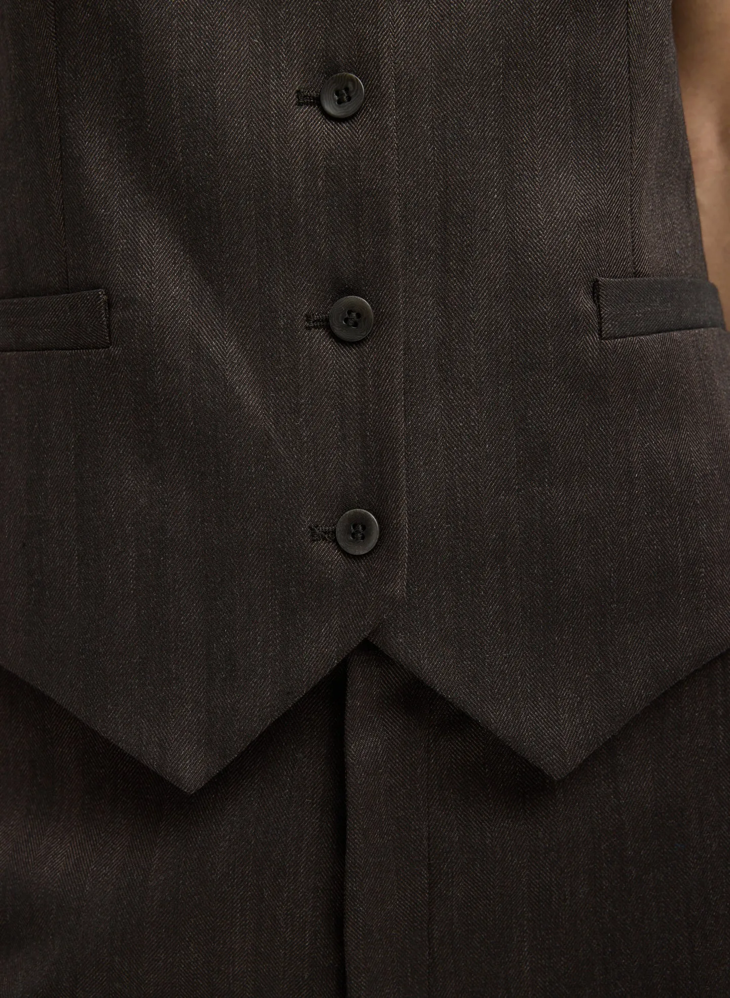 Herringbone Suiting Vest sold by Tibi product image thumbnail 5