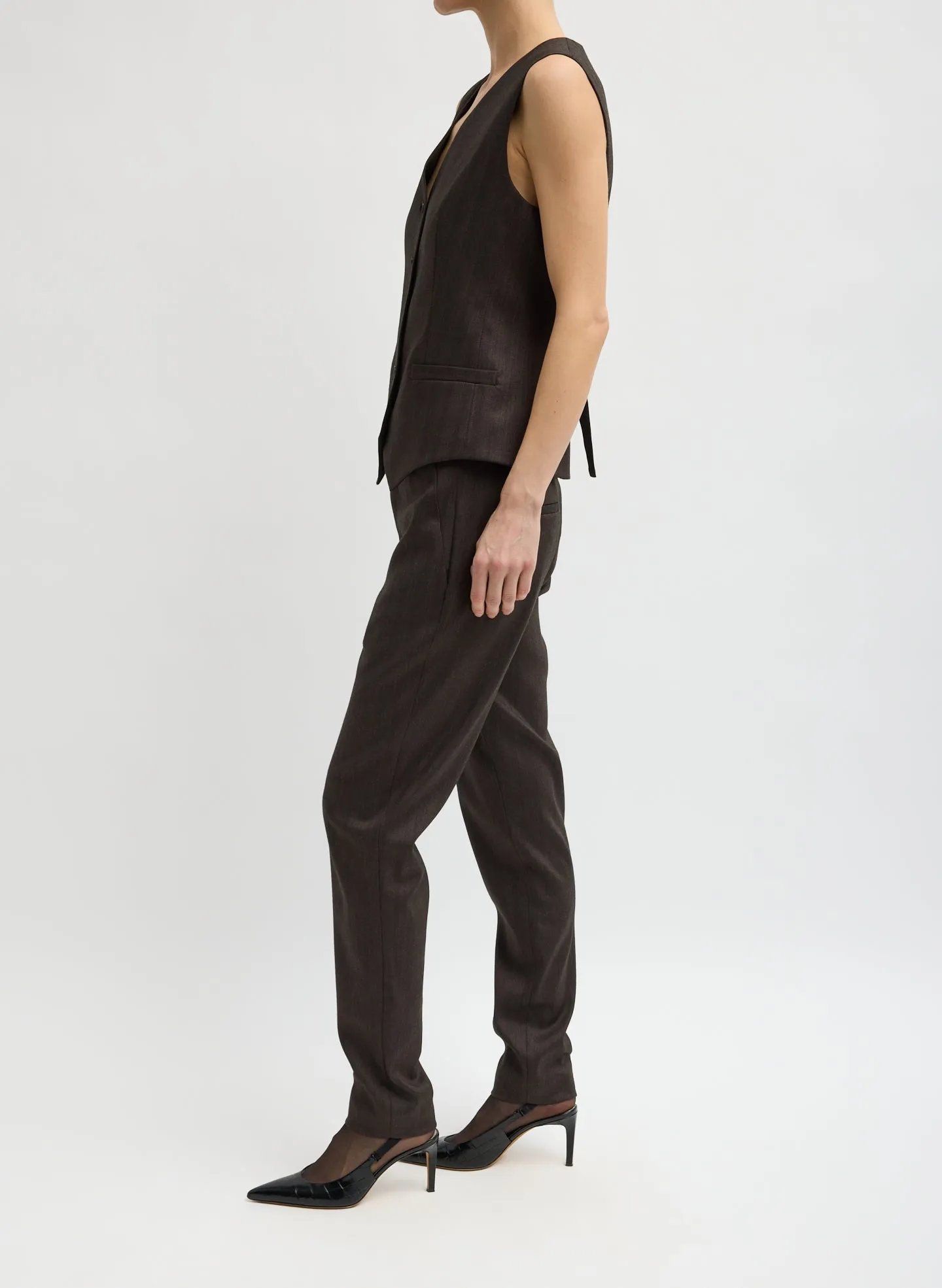 Herringbone Suiting Vest sold by Tibi product image thumbnail 3