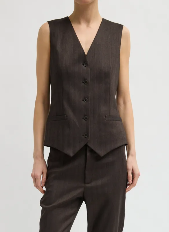 Herringbone Suiting Vest made by Tibi