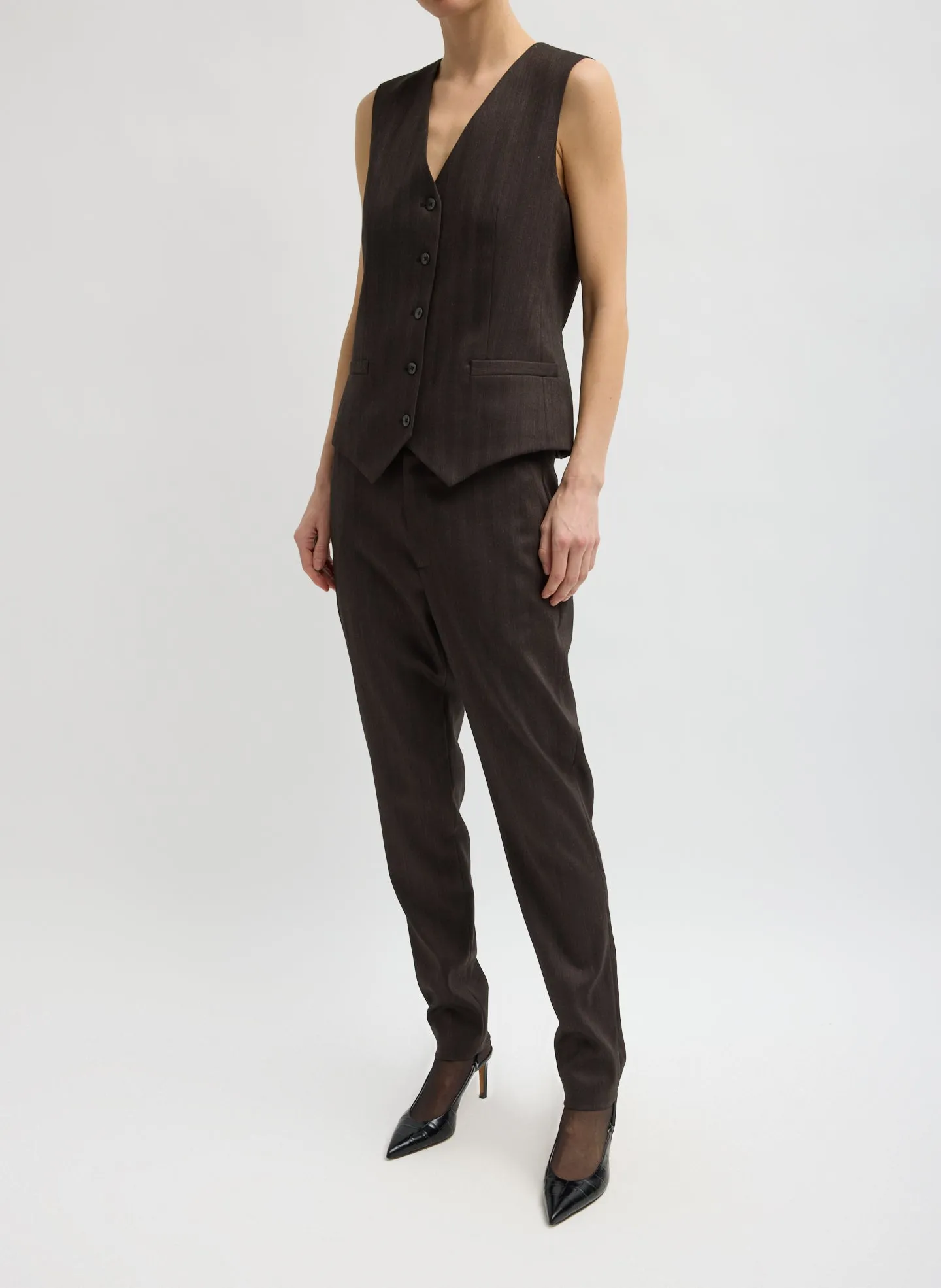 Herringbone Suiting Vest sold by Tibi product image thumbnail 2