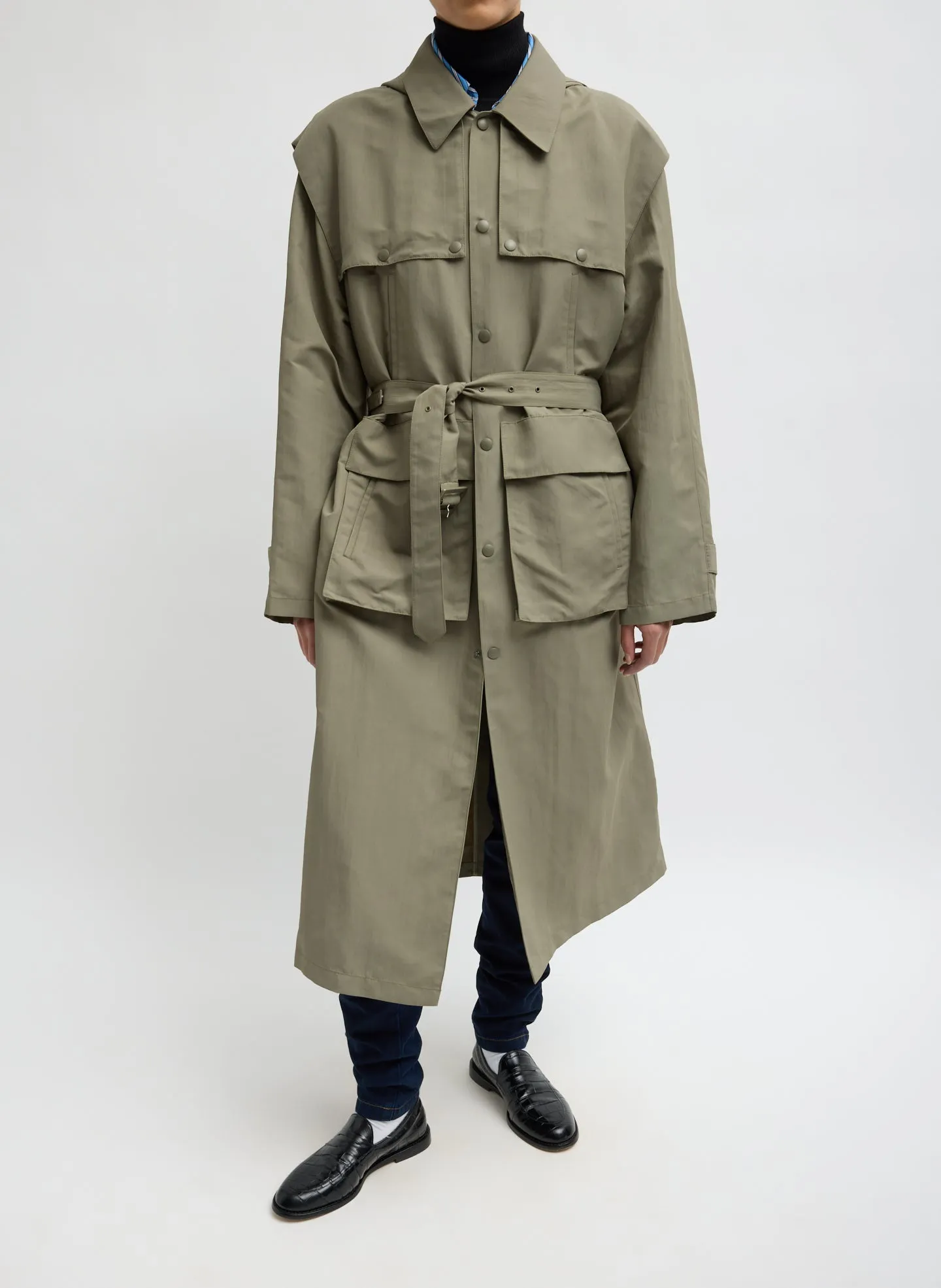 Techy Twill Frank Trench with Hood sold by Tibi product image thumbnail 3