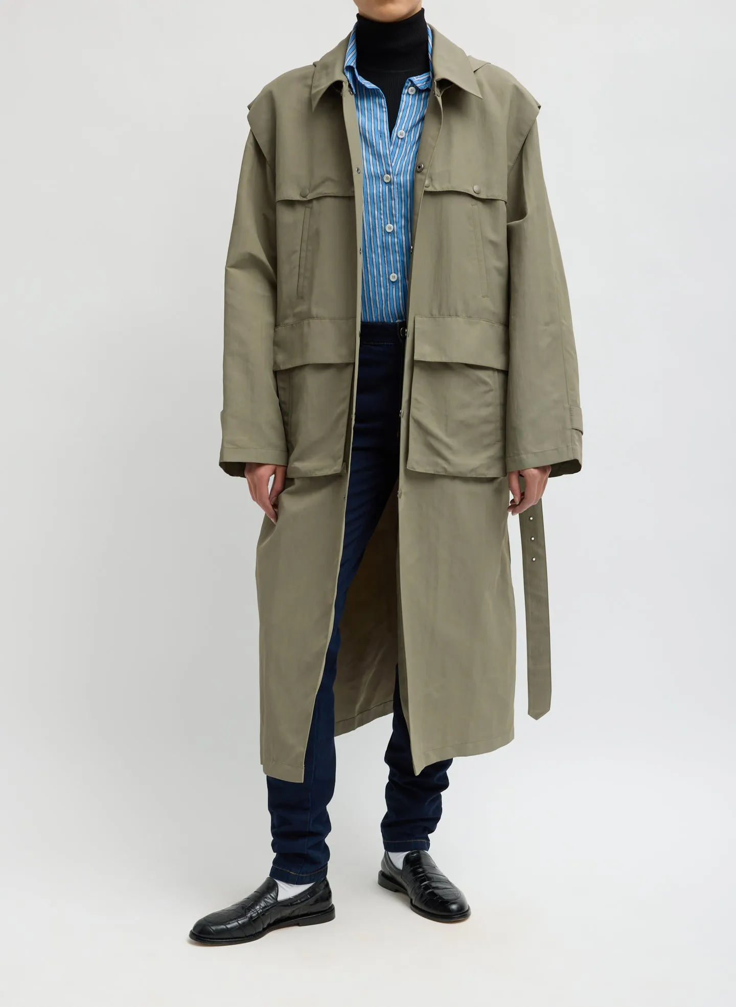 Techy Twill Frank Trench with Hood sold by Tibi product image thumbnail 5