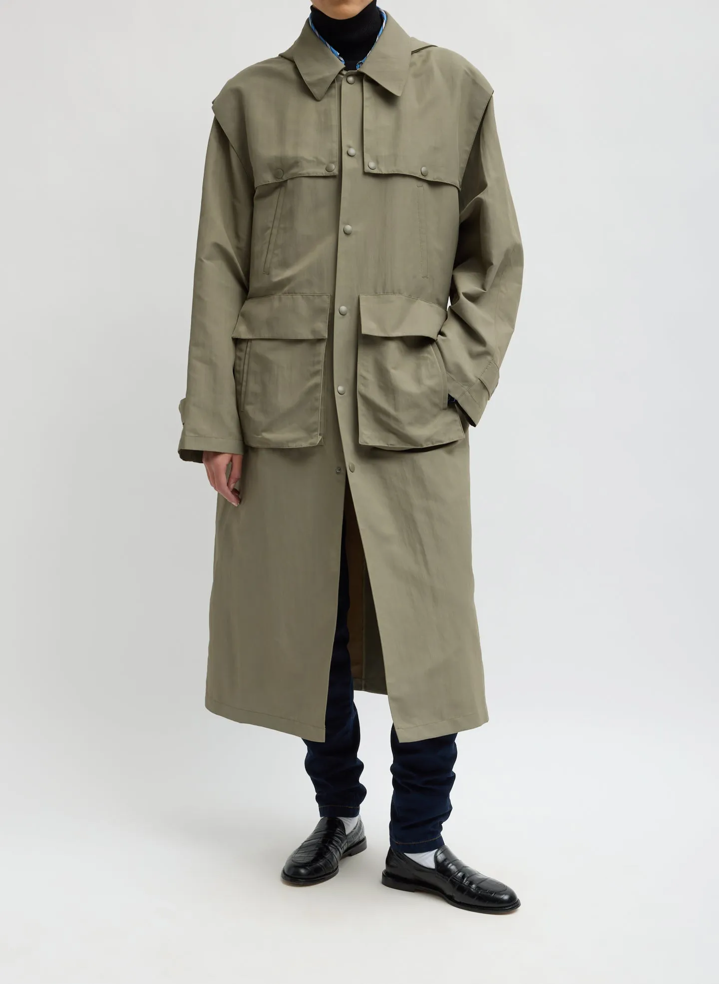 Techy Twill Frank Trench with Hood sold by Tibi