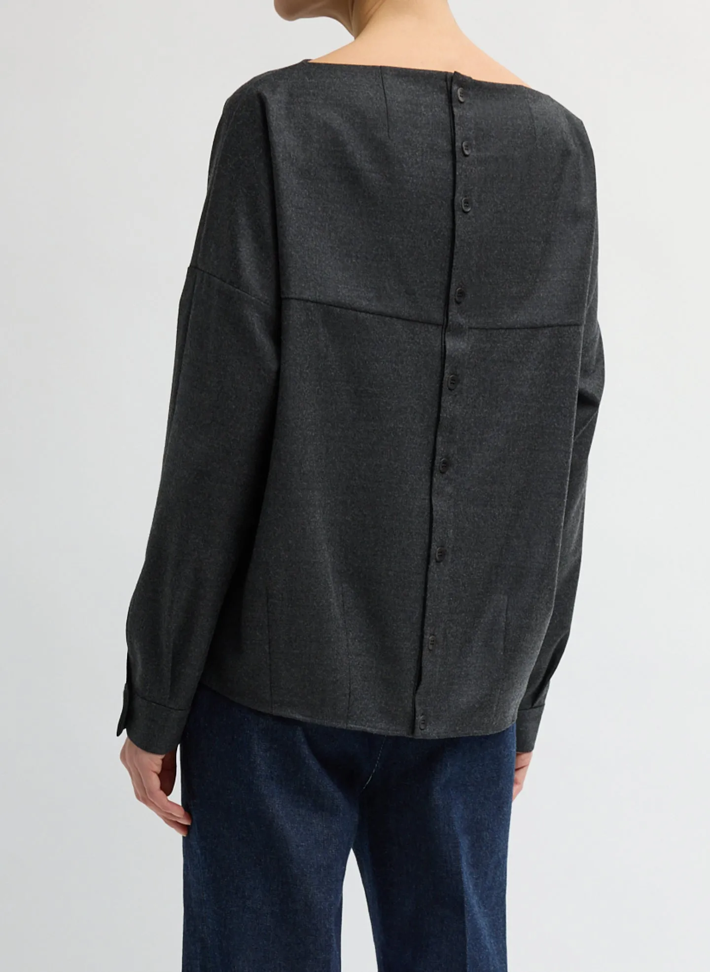 Cozy Flannel Boatneck Dolman Sleeve Top sold by Tibi product image thumbnail 4