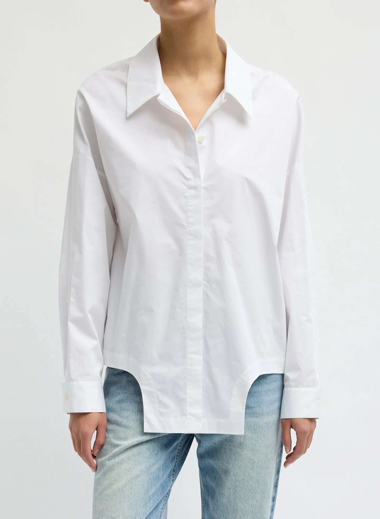 Eco Poplin Easy Shirt with Flap Detail sold by Tibi