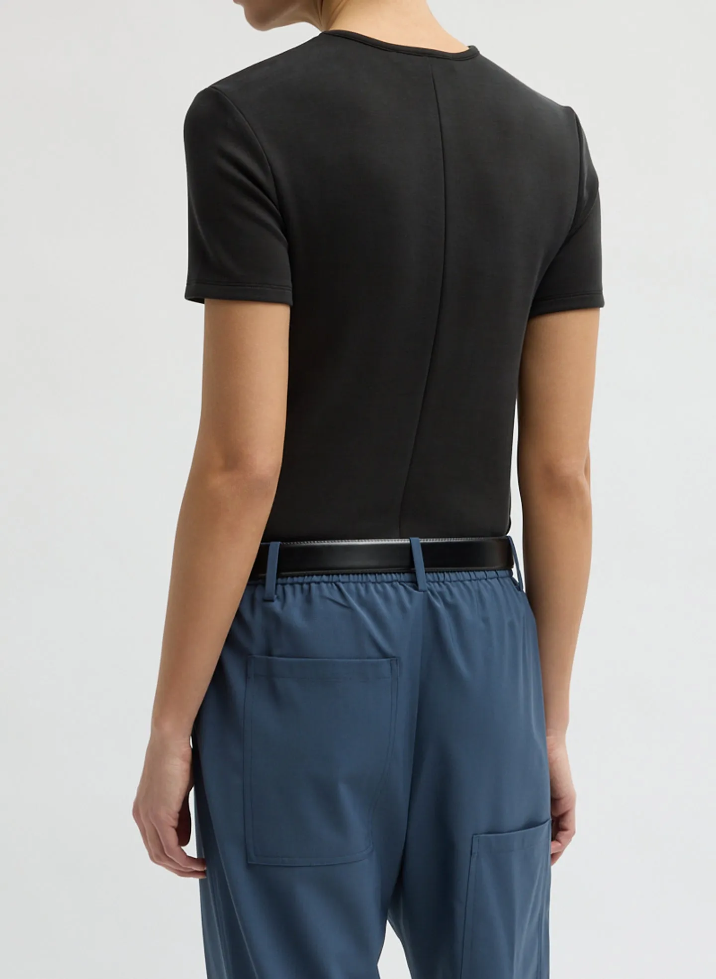 Feather Weight Viscose Neoprene Slim T-Shirt sold by Tibi product image thumbnail 3