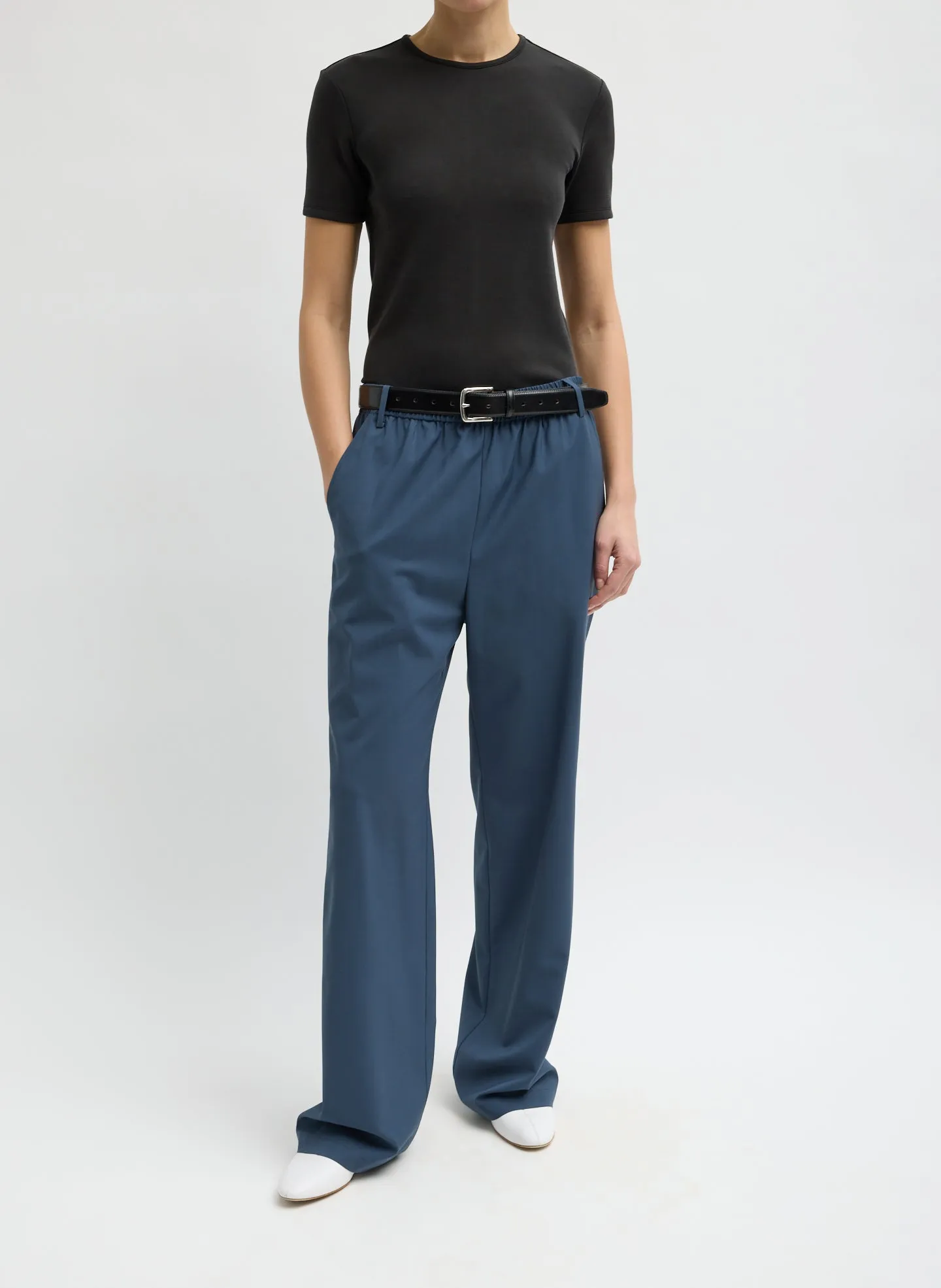 Feather Weight Viscose Neoprene Slim T-Shirt sold by Tibi product image thumbnail 4