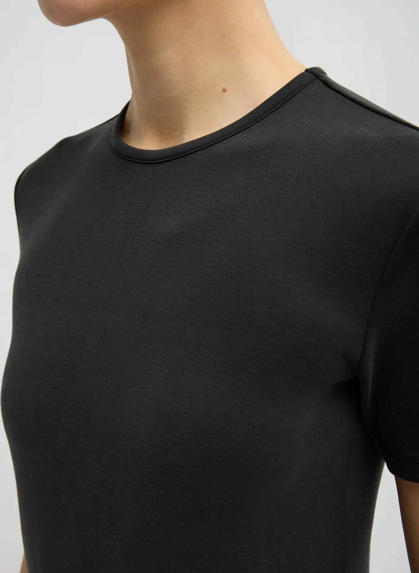 Feather Weight Viscose Neoprene Slim T-Shirt sold by Tibi product image thumbnail 5