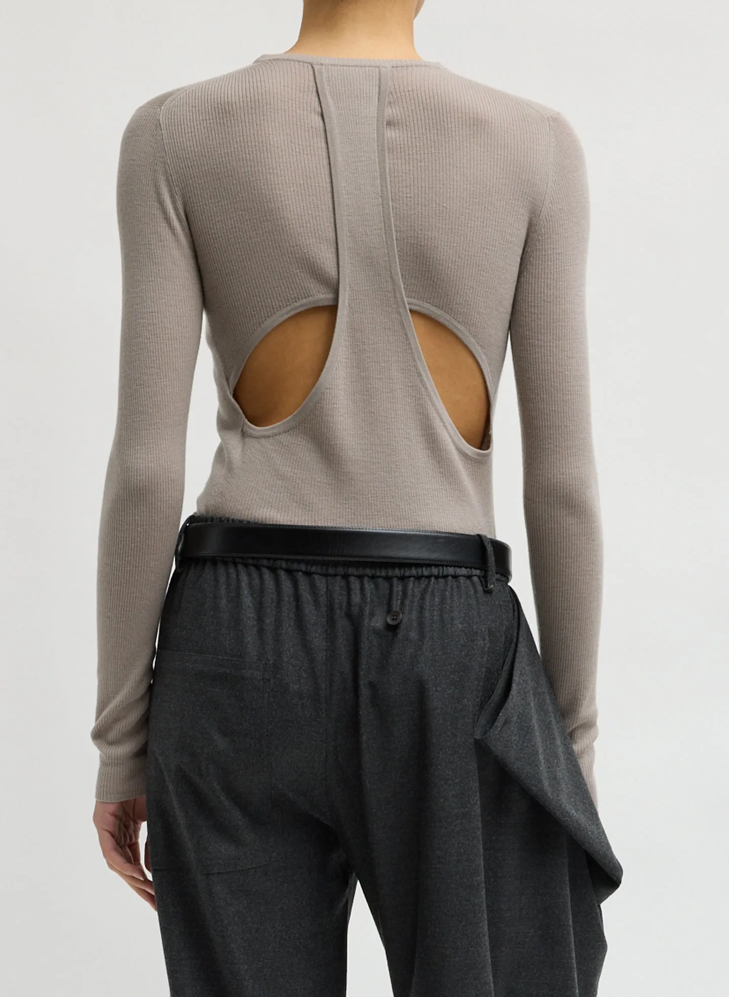 Feather Weight Ribbed Crewneck sold by Tibi product image thumbnail 3