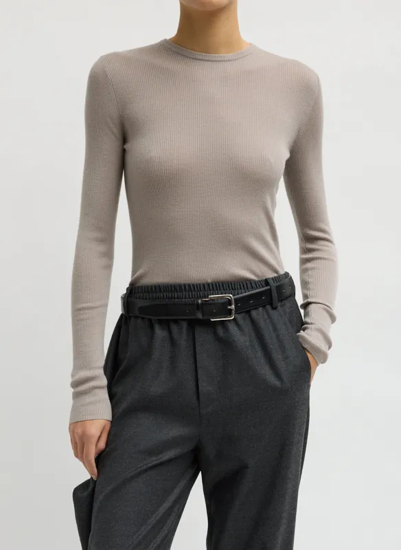 Feather Weight Ribbed Crewneck made by Tibi